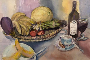 Kitchen Table with Red Wine