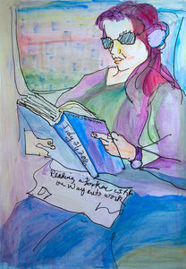 Reading a Book on the way to Work