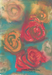 Roses: Roses Yellow and Red Orange