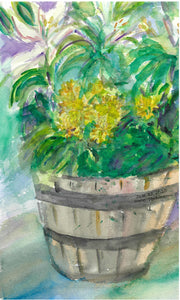 Yellow Flowers in a Basket