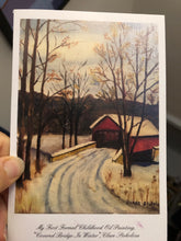 Load image into Gallery viewer, Holiday Card covered Bridge In Winter

