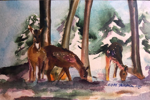 Holiday Card Set Deer In The Forest